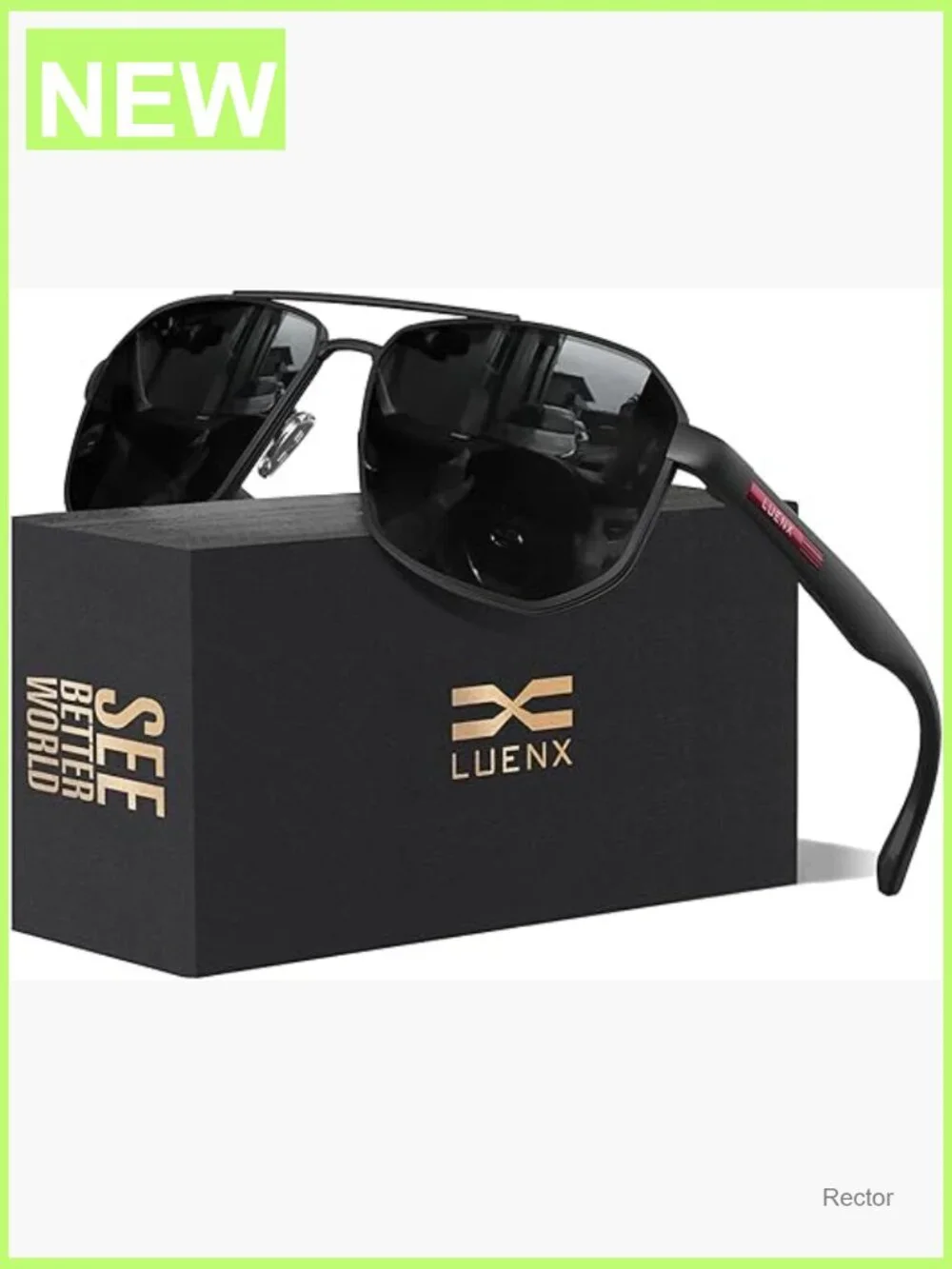Square Aviator Sunglasses Polarized UV400 Protection Driving Outdoor